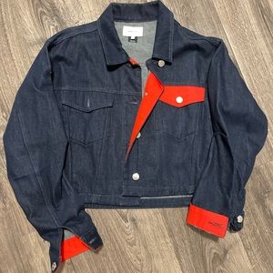 Current/Elliott red trim Denim Jacket